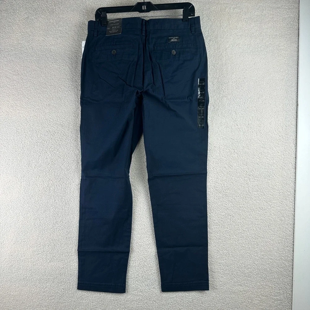 Banana Republic Lived-In Chino Pants Mens 30x30 Navy Athletic Fit Tapered New